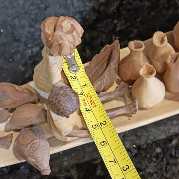 Folk Art Sculpture Carving Ghanaian Boat People (6) Vintage, 12 inches - Picture 11 of 13